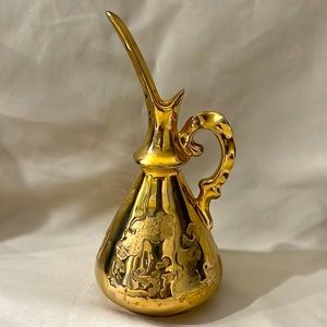 24 KT Weeping Gold Handled Vase USA. A1664.